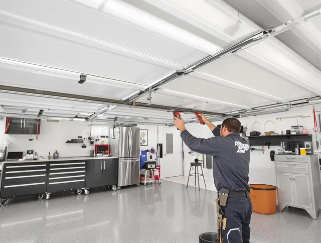 Overhead garage door repair service by Clinton Garage Door Repair in Clinton