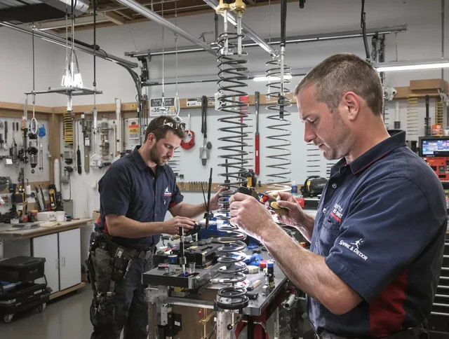 Garage door spring repair service by Clinton Garage Door Repair in Clinton